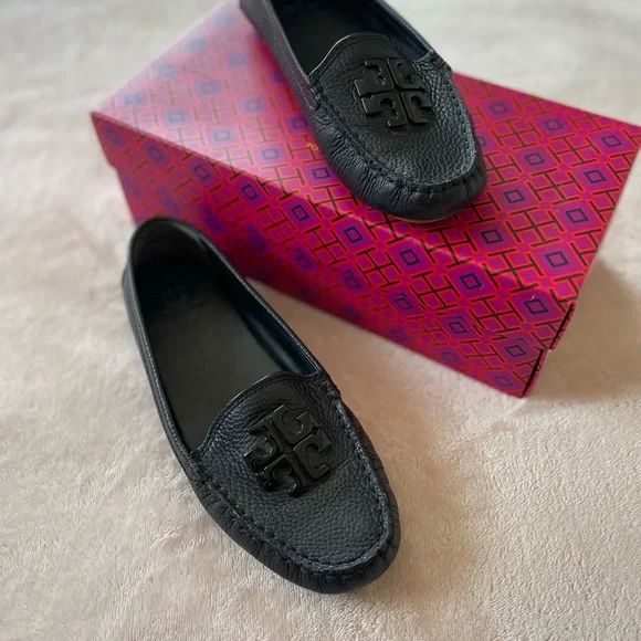 Tory Burch Black Lowell 2 Driver Tumbled Loafer - Picture 10 of 12